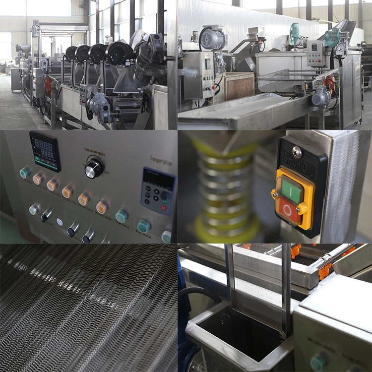 Continuous Automatic Gas Cassava Chips Chin Chin Nuts Fish Belt Frying Oil Filtering Machine Potato Chips Fryer Machine Price
