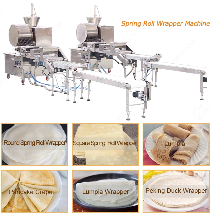 Professional Injera Pastry Crepe Making Spring Roll Wrapper Processing Equipment Lumpia Machine