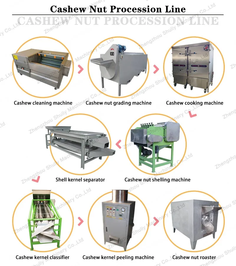 200kg/H Automatic Cashew Nut Shelling Machine with Good Price