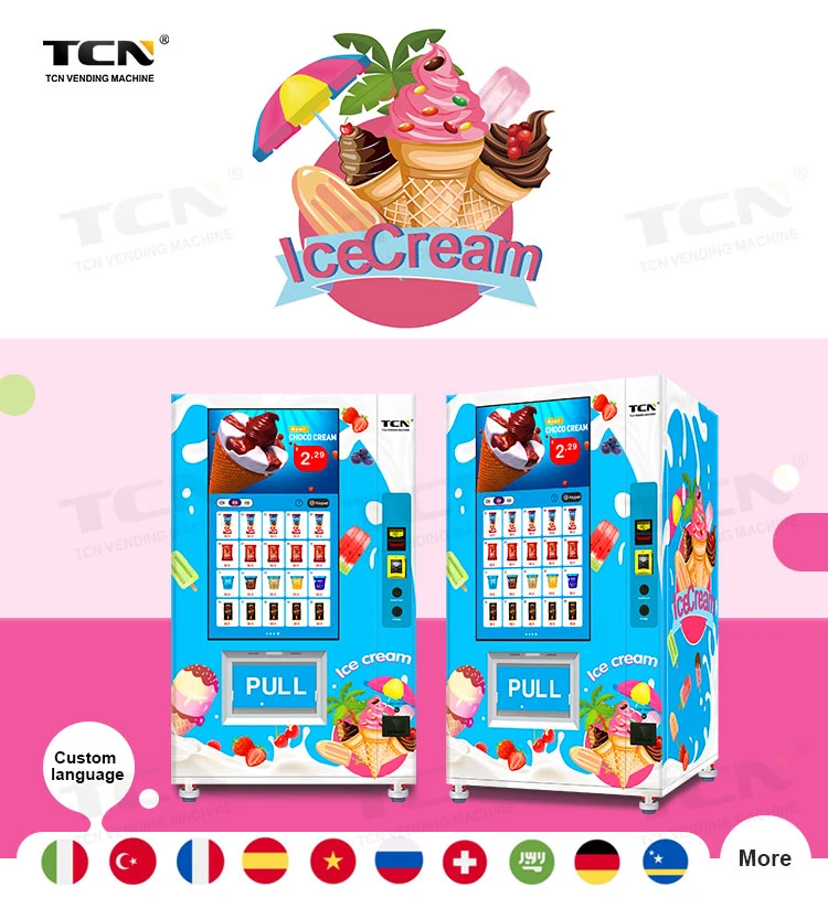 Tcn-Fel-9g (V49) Cone Ice Cream Vending Machine Frozen Food Vending Machine