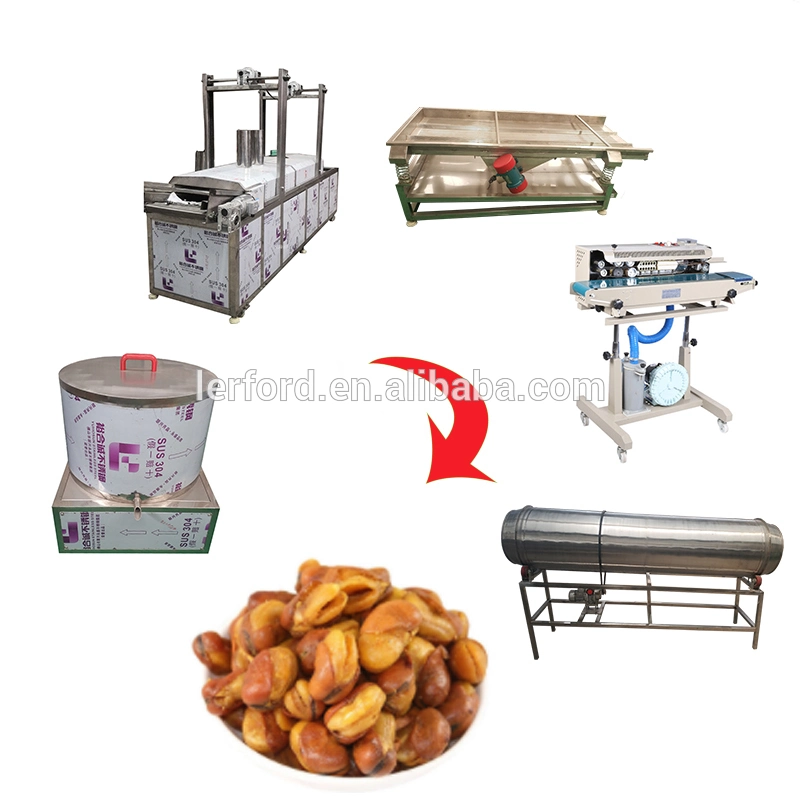 Industrial Nut Frying Line/Fried Peanut Production Line/Automatic Broad Bean Making Machine