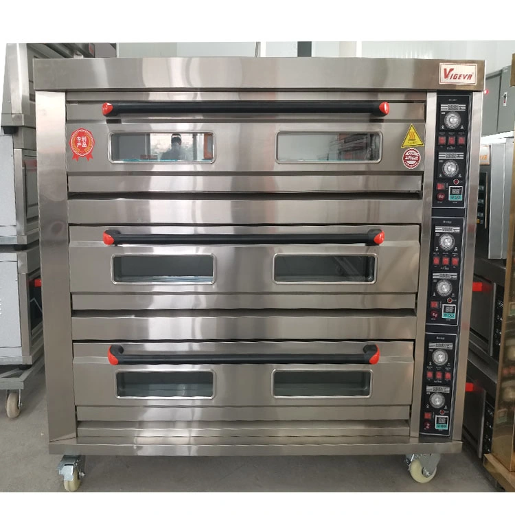 Commercial Industrial Bakery Equipment Supplies Electric Gas Pizza Cake Toaster Bread Making Baking Deck Bakery Oven Machine with Steam for Sale