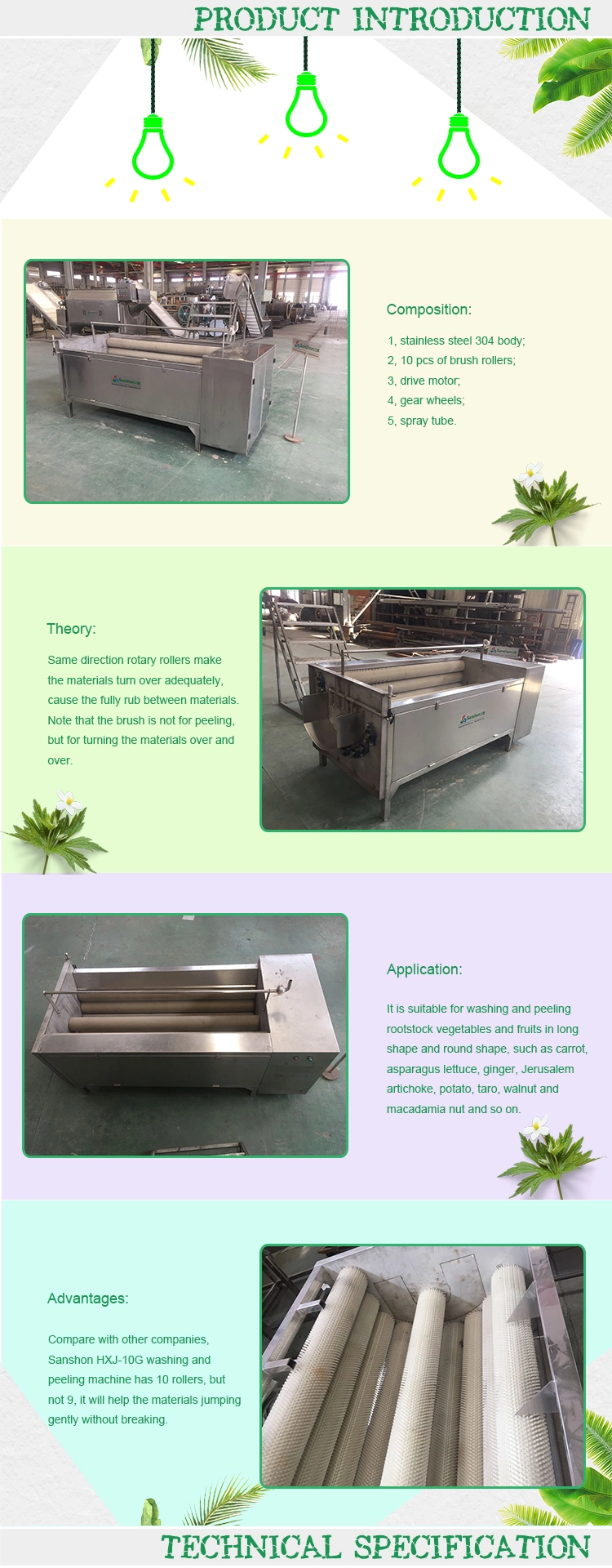 Walley Plant Use Peeling and Washing Machine for Macadamia Nuts