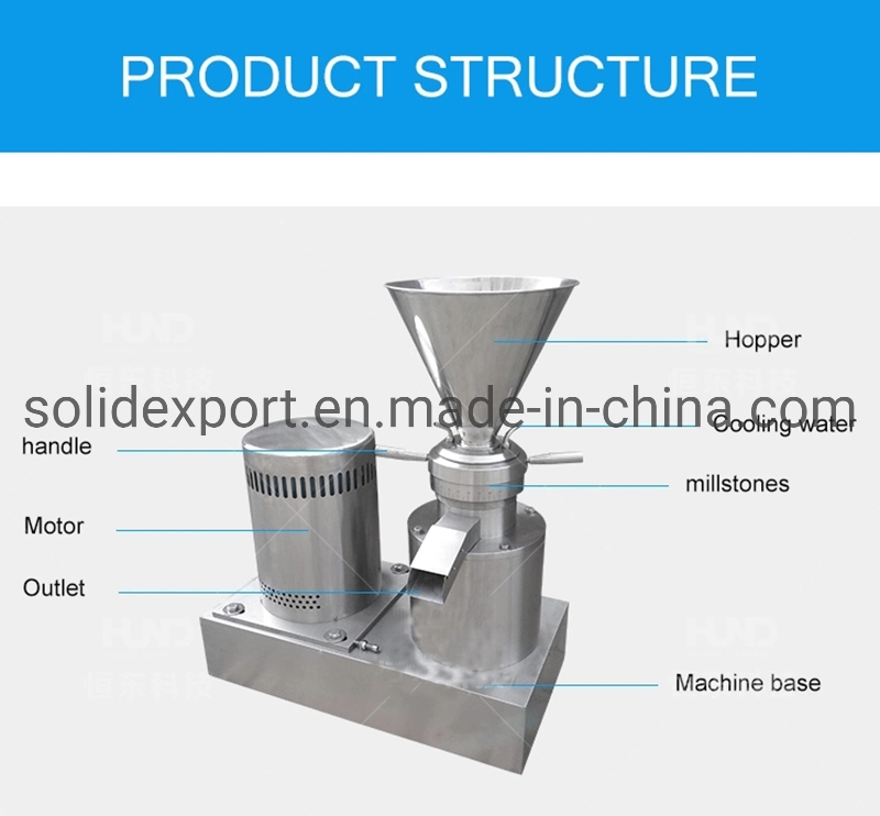 Nut Colloid Mill Cocoa Bean Grinding Peanut Butter Grinding Machine