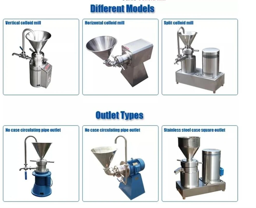 Emulsifying Milling Peanut Butter Colloid Grinder Machine Peanut Butter Mill Stainless Steel Colloid Mill for Peanut/ Sesame/Cocoa Nut