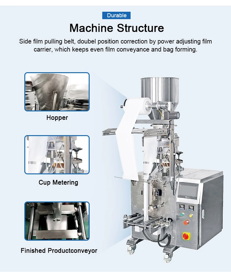 Automatic Processing Sea Salt Pepper Manual Sugar Peanuts Cashew Nut Good Quality Granule Vertical Salt Packaging Machine