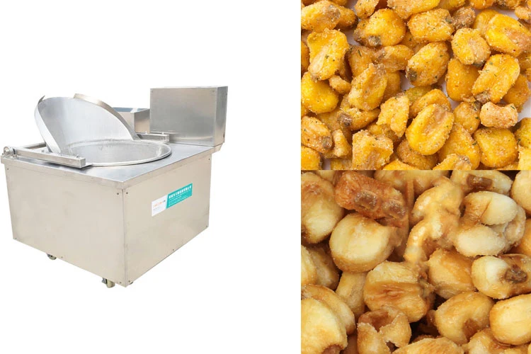 Deep Oil Frying Equipment Corn Nut Batch Frying Machine