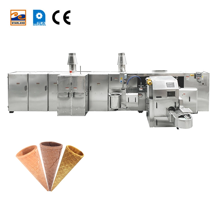Stainless Steel Commercial Sugar Cone Machine Ice Cream Cone Machinery 10000/Hour.