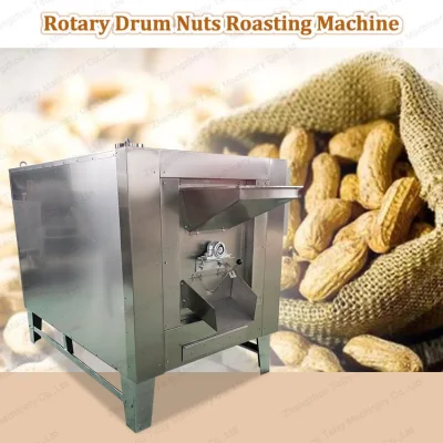 High Efficiency Nuts Roasting Machine Peanut Roasting Machine Automatic Drum Frying Machine for Sale