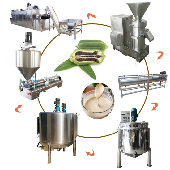 Longer Hot Air Sesame Seed Cleaning and Drying Sesame Seeds Butter Machine Tahini Production Line