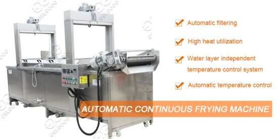 Automatic Snacks Continuous Fried Pea Nuts Fryers Line Peanut Frying Machine