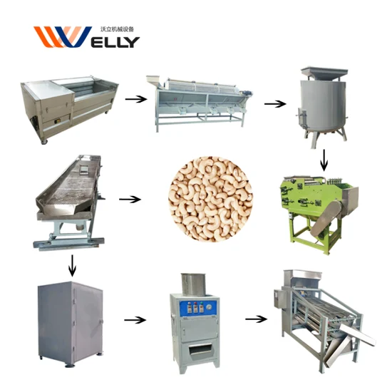 Low Price Cashew Nut Processing Line Cashew Roasting Drying Machine Price