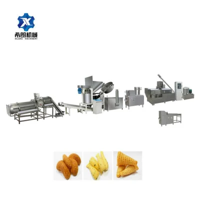Small Puffing Extruder Fried Bugles Chips Snack Food Corn Chips Snacks Machine Production Line